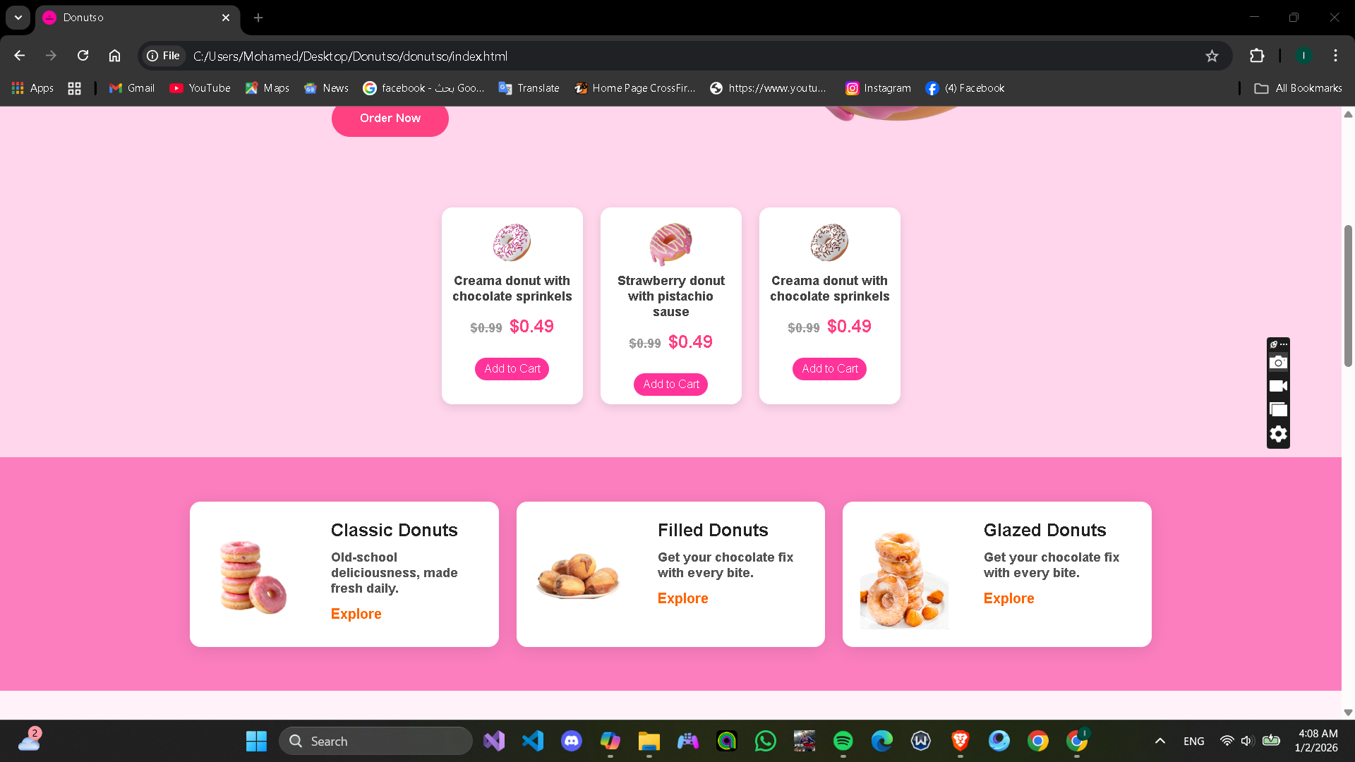 Donutso Online Store