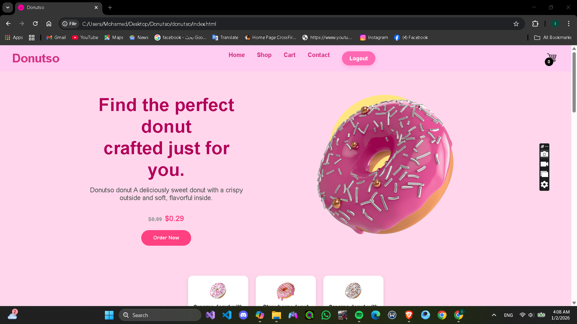 Donutso Online Store
