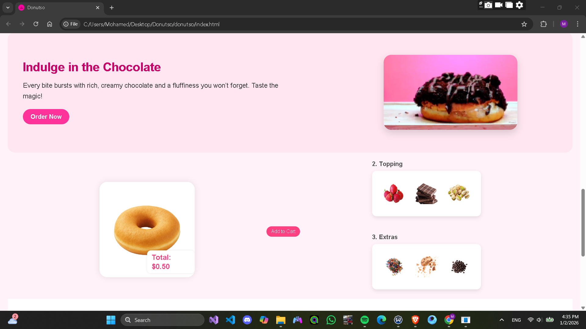 Donutso Online Store