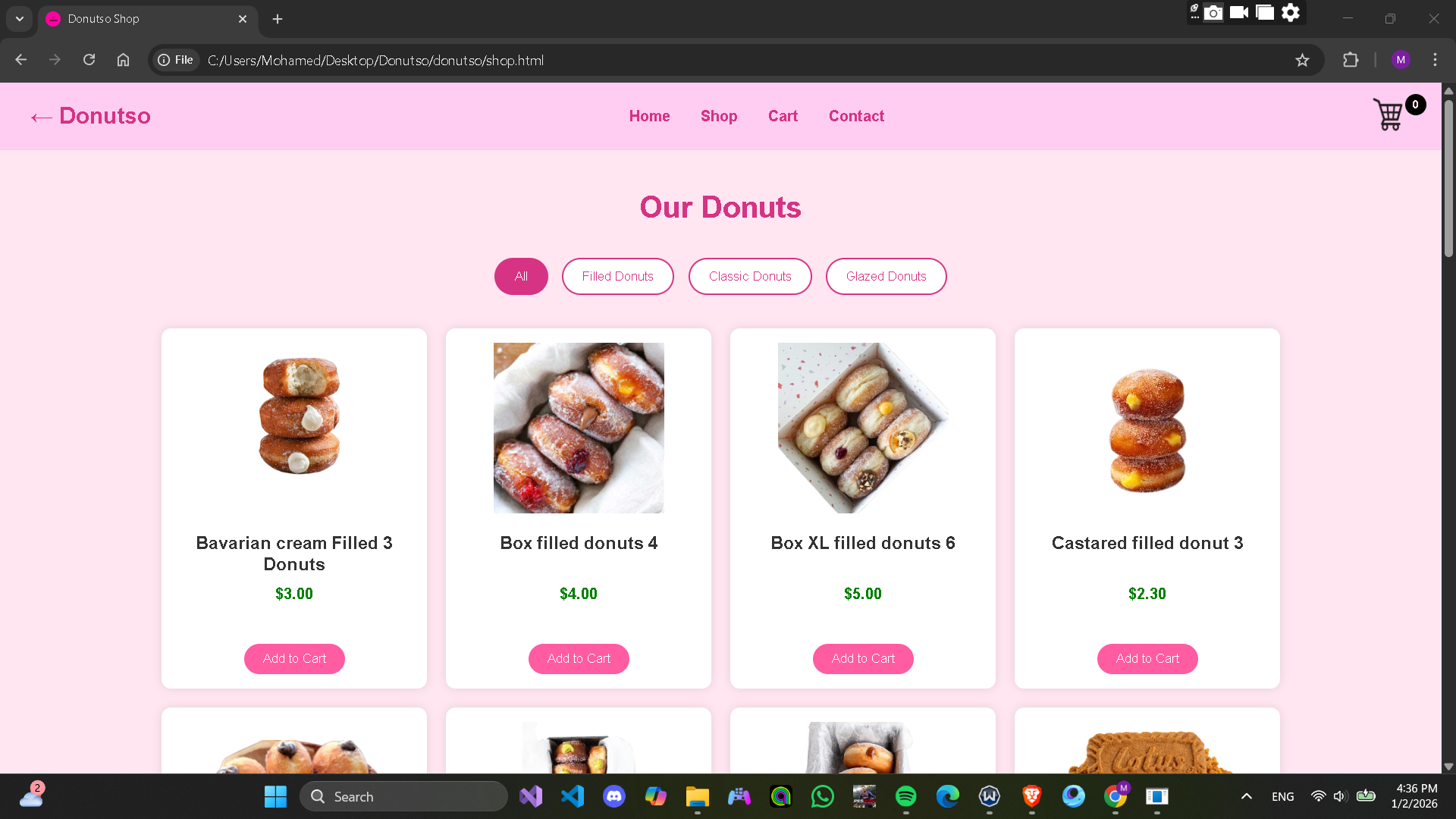 Donutso Online Store