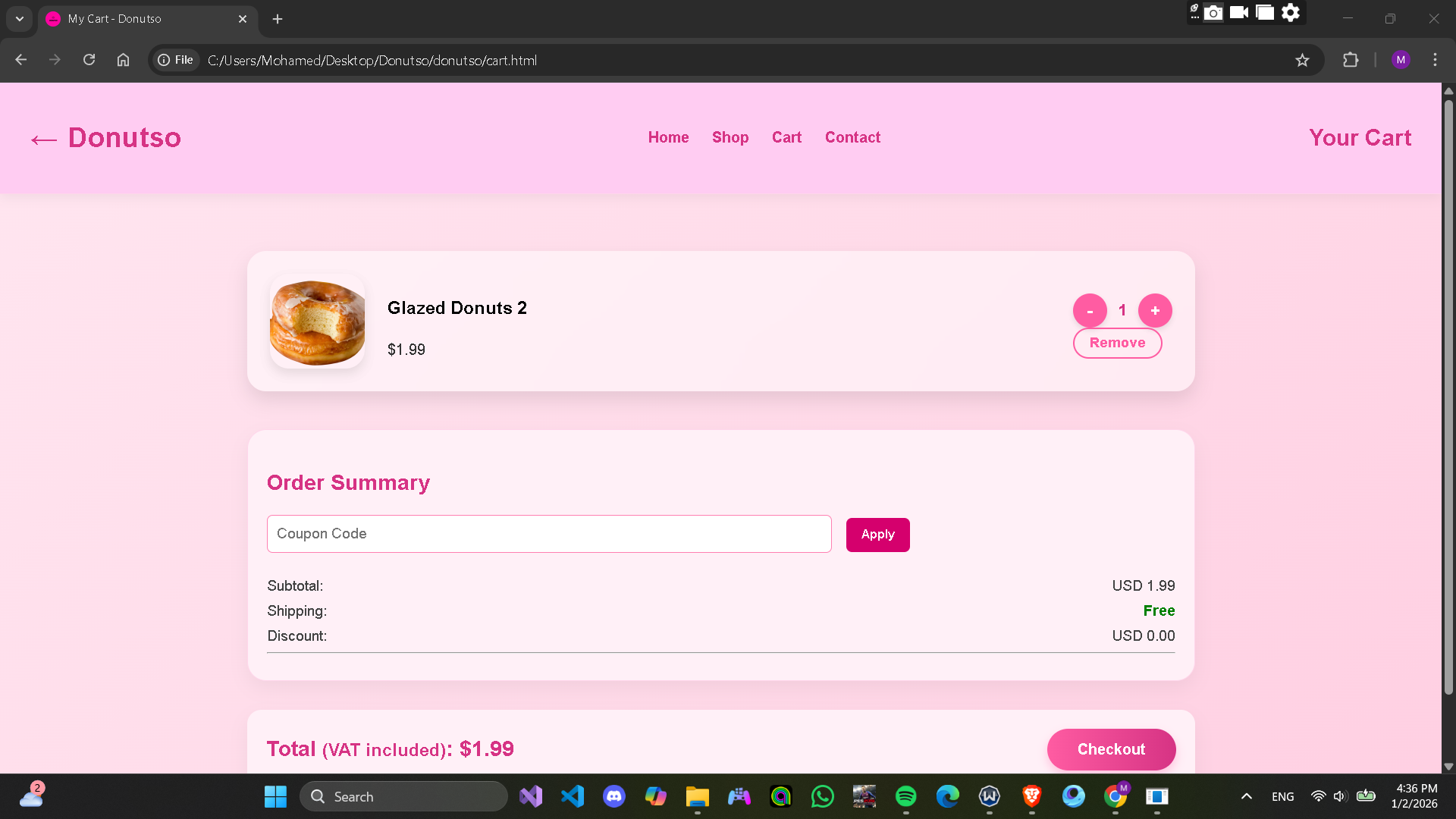 Donutso Online Store